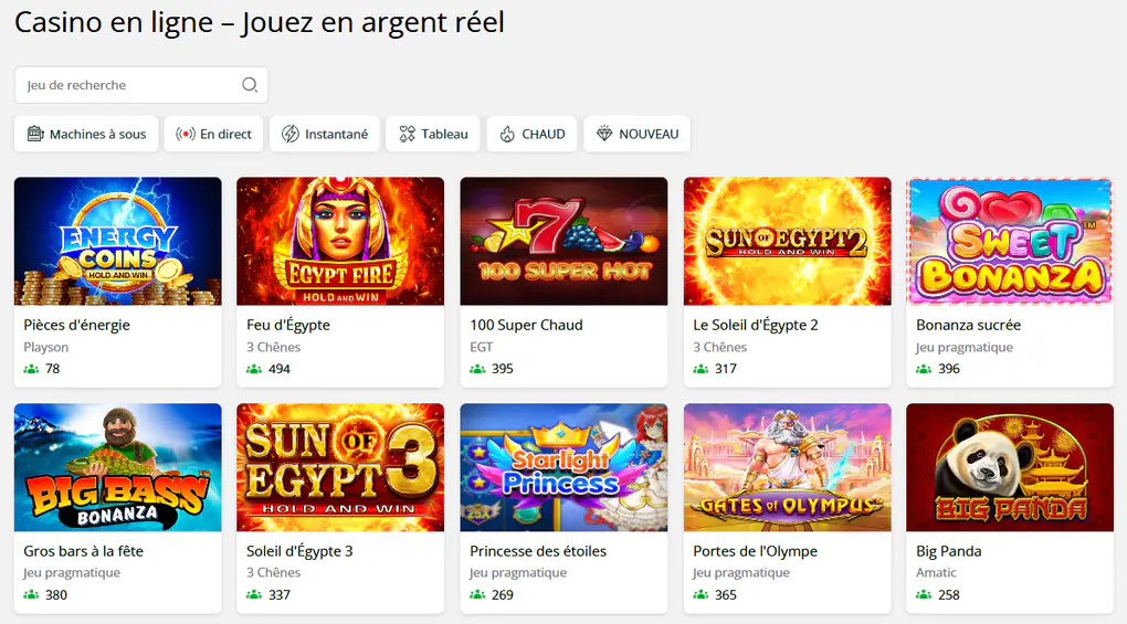 slot7 casino tous les jeux